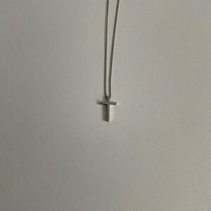 .925 Sterling Silver Cross Pendant Necklace for Little Girl